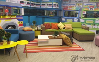 Rocketship Creative Design Lab, a leading graphic design studio in Manila, creates lively space design for Pinoy Big Brother 737.